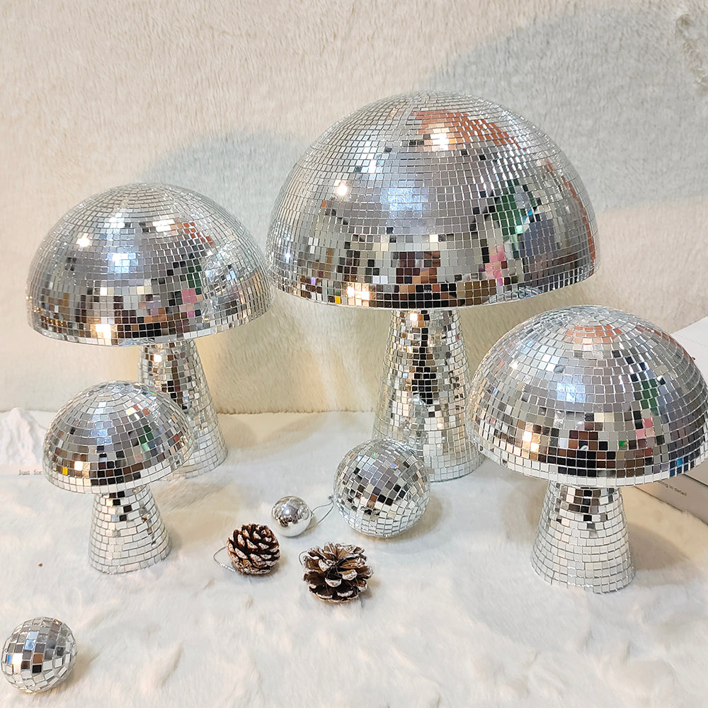 FngJiuyer Mirror Mushroom Disco Ball for Home Decor