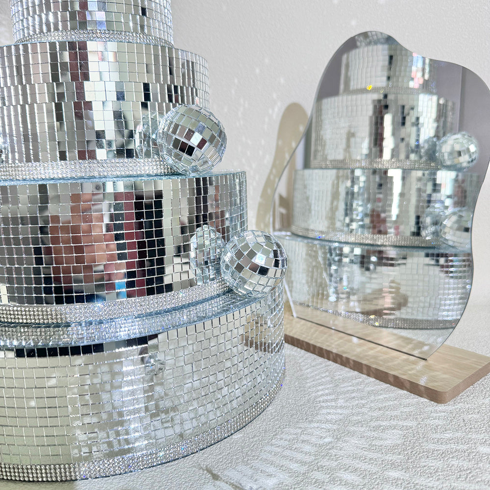 FngJiuyer Disco Cake Handmade for Craft Home,Party,Wedding Projects