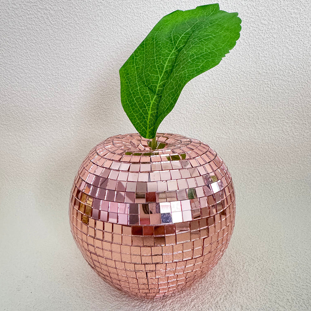 FngJiuyer Apple Disco Ball Fruit Decoration Handmade Mirror Ball