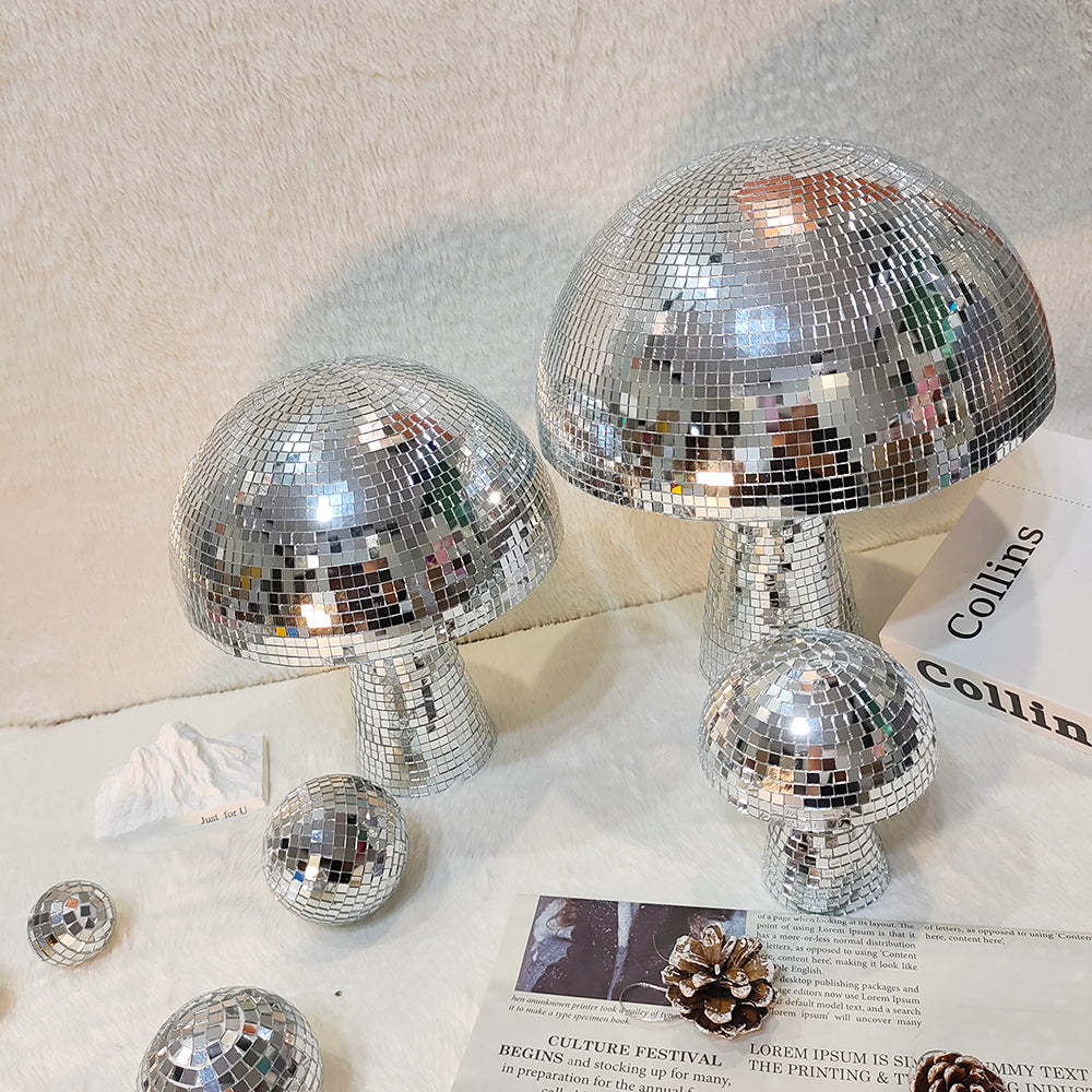 FngJiuyer Mirror Mushroom Disco Ball for Home Decor