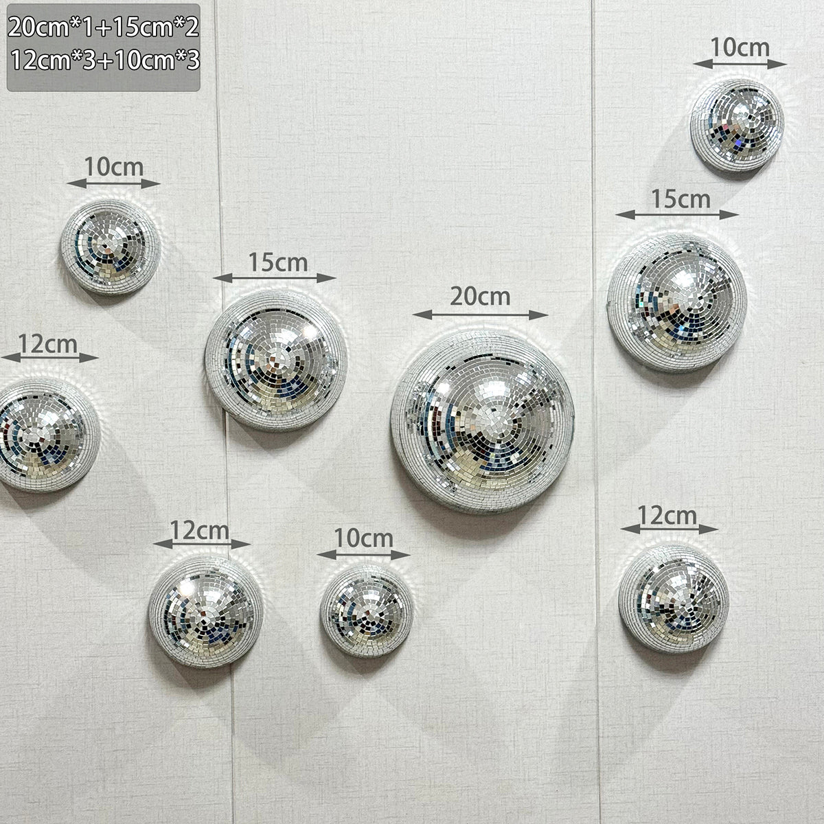 FngJiuyer Wall Disco Ball Mirrored Designs