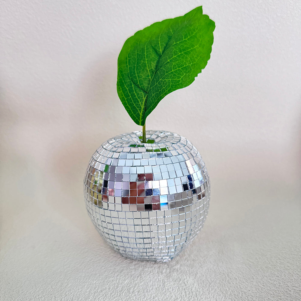 FngJiuyer Apple Disco Ball Fruit Decoration Handmade Mirror Ball