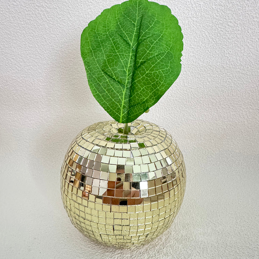 FngJiuyer Apple Disco Ball Fruit Decoration Handmade Mirror Ball