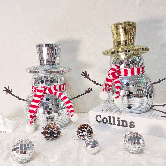 FngJiuyer Snowman Disco Ball Decor-Handmade Christmas Ornaments, Holiday Home Decor