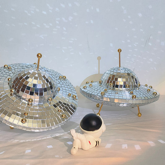 FngJiuyer UFO-Shaped Disco Ball Vintage Disco Decorations