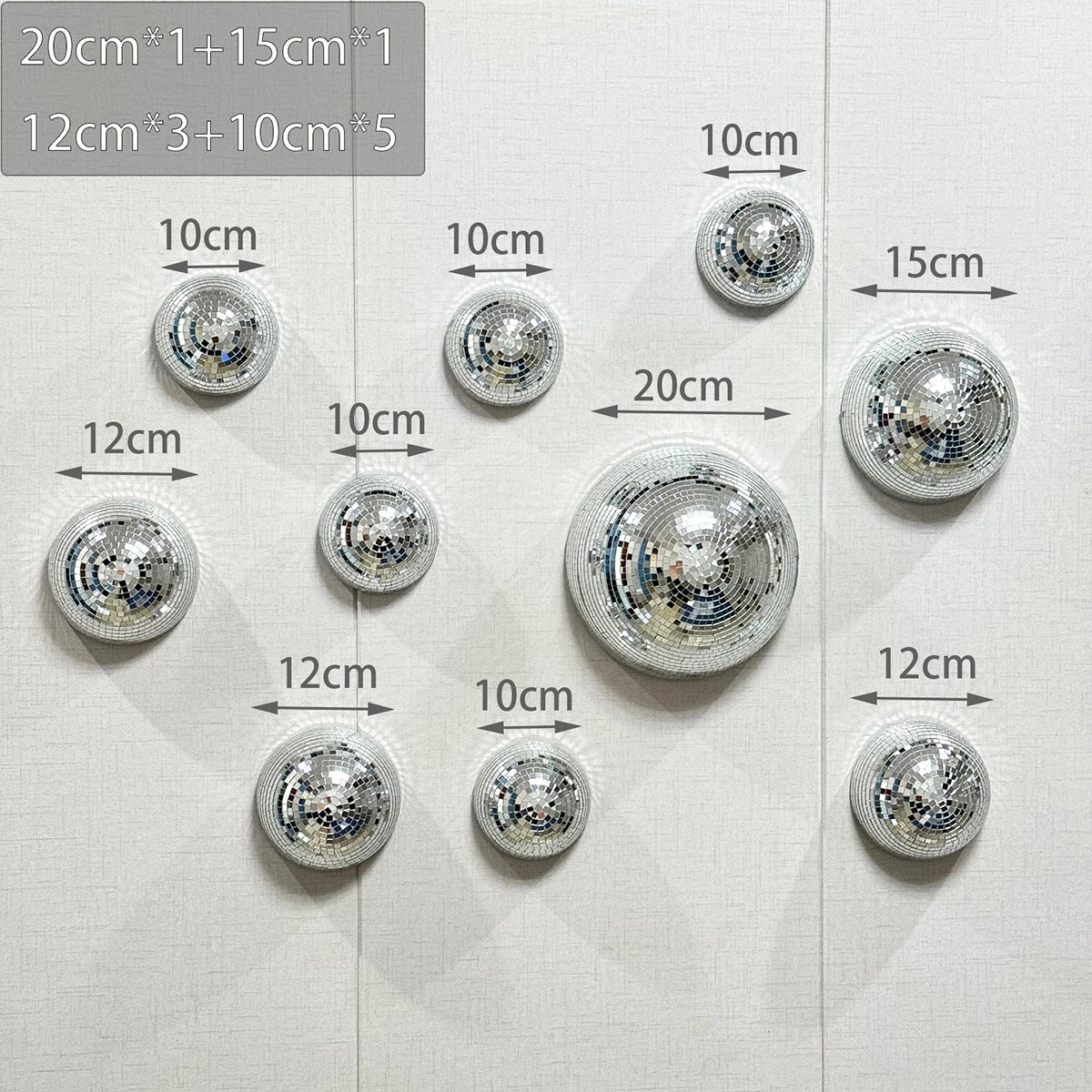 FngJiuyer Wall Disco Ball Mirrored Designs