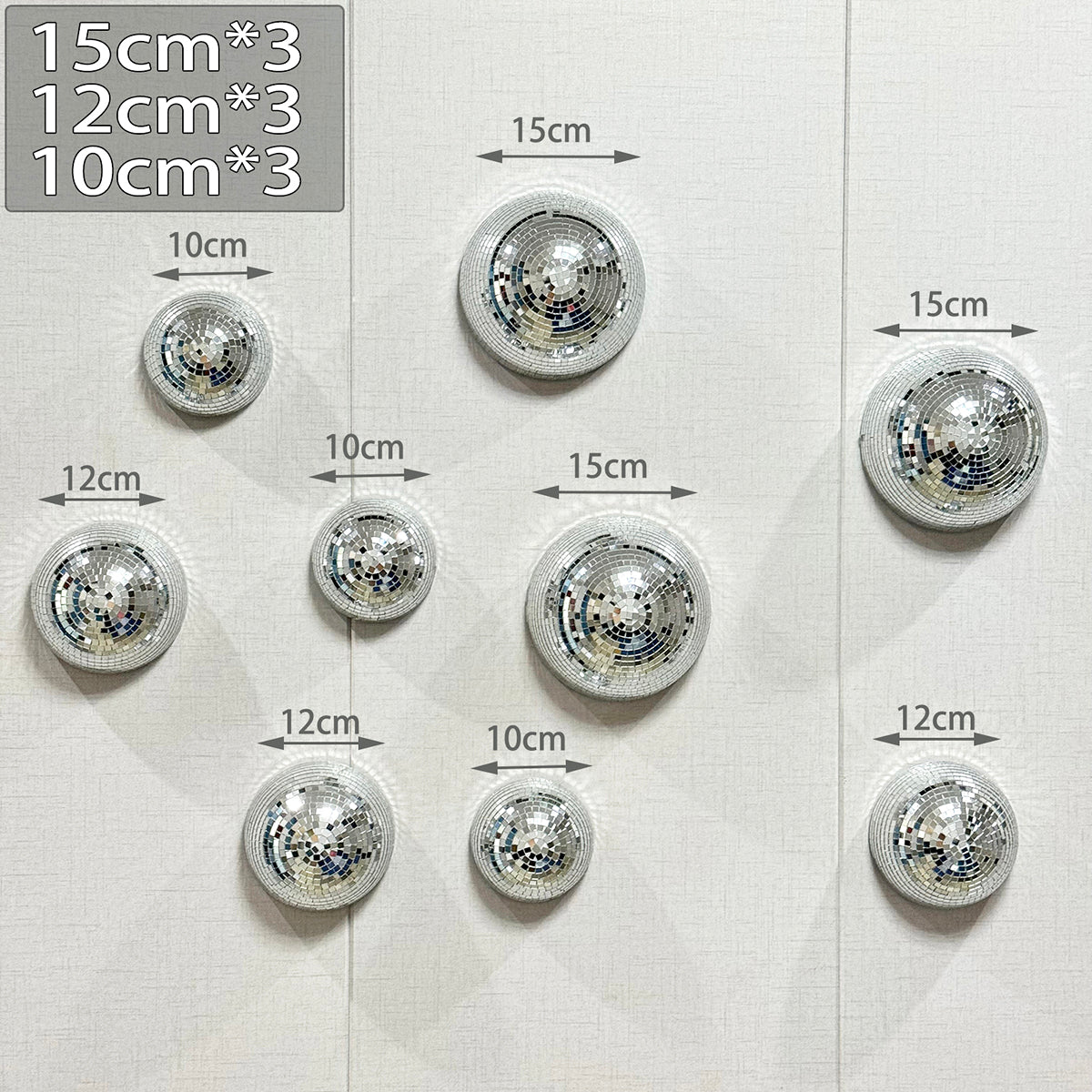 FngJiuyer Wall Disco Ball Mirrored Designs