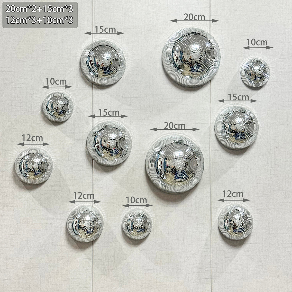 FngJiuyer Wall Disco Ball Mirrored Designs