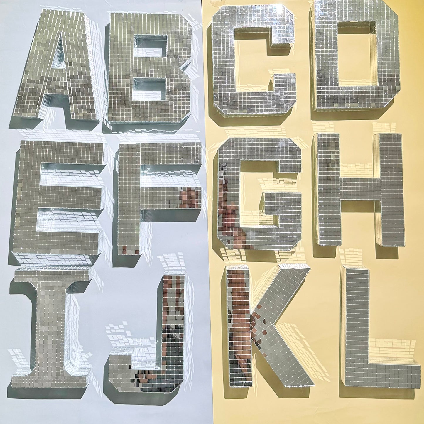 FngJiuyer 8in Letter & Numbers Disco Wall Decor A-Z 0-9