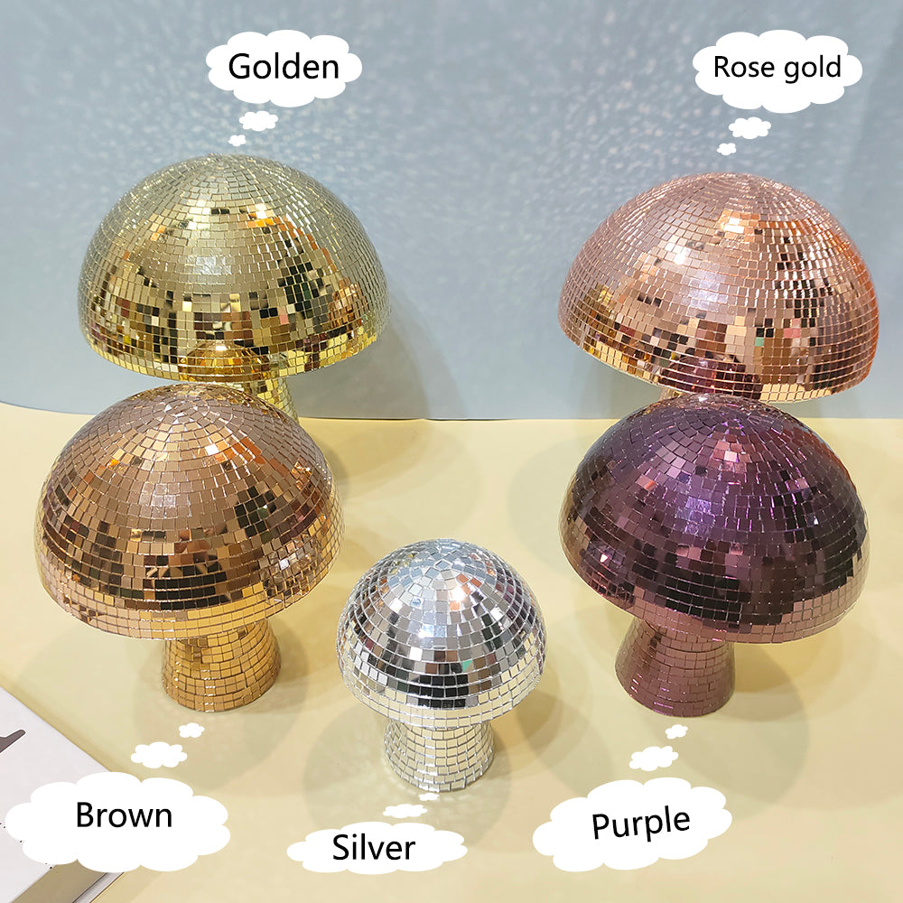 FngJiuyer Mirror Mushroom Disco Ball for Home Decor