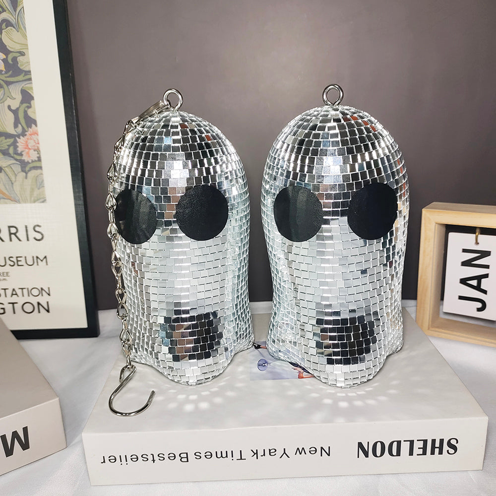 FngJiuyer Disco Ghost Hanging Disco Ball Reflective Party Decor