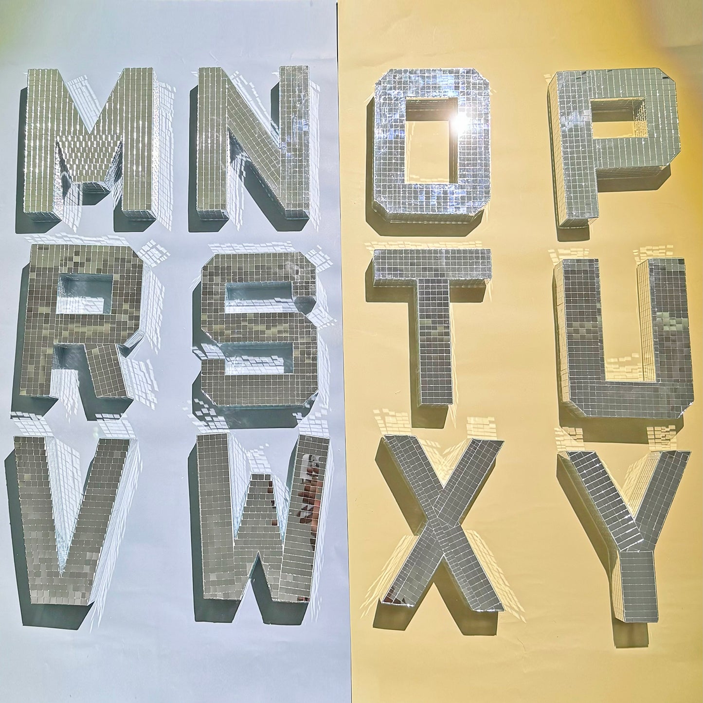 FngJiuyer 8in Letter & Numbers Disco Wall Decor A-Z 0-9