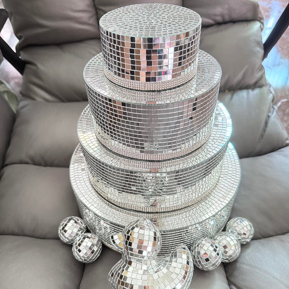 FngJiuyer Disco Cake Handmade for Craft Home,Party,Wedding Projects