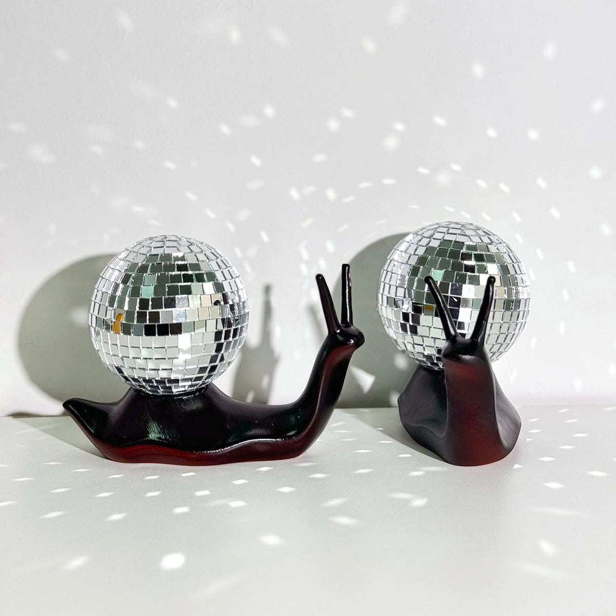 FngJiuyer Disco Snail Miniature Table Decorations Creative Disco Ball