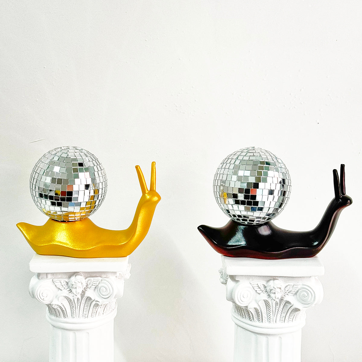 FngJiuyer Disco Snail Miniature Table Decorations Creative Disco Ball