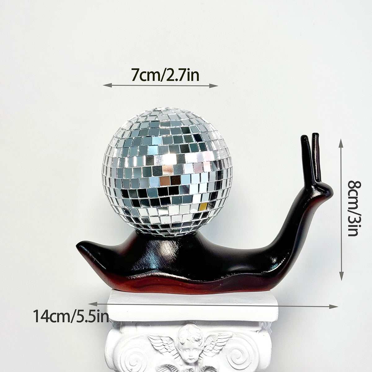 FngJiuyer Disco Snail Miniature Table Decorations Creative Disco Ball