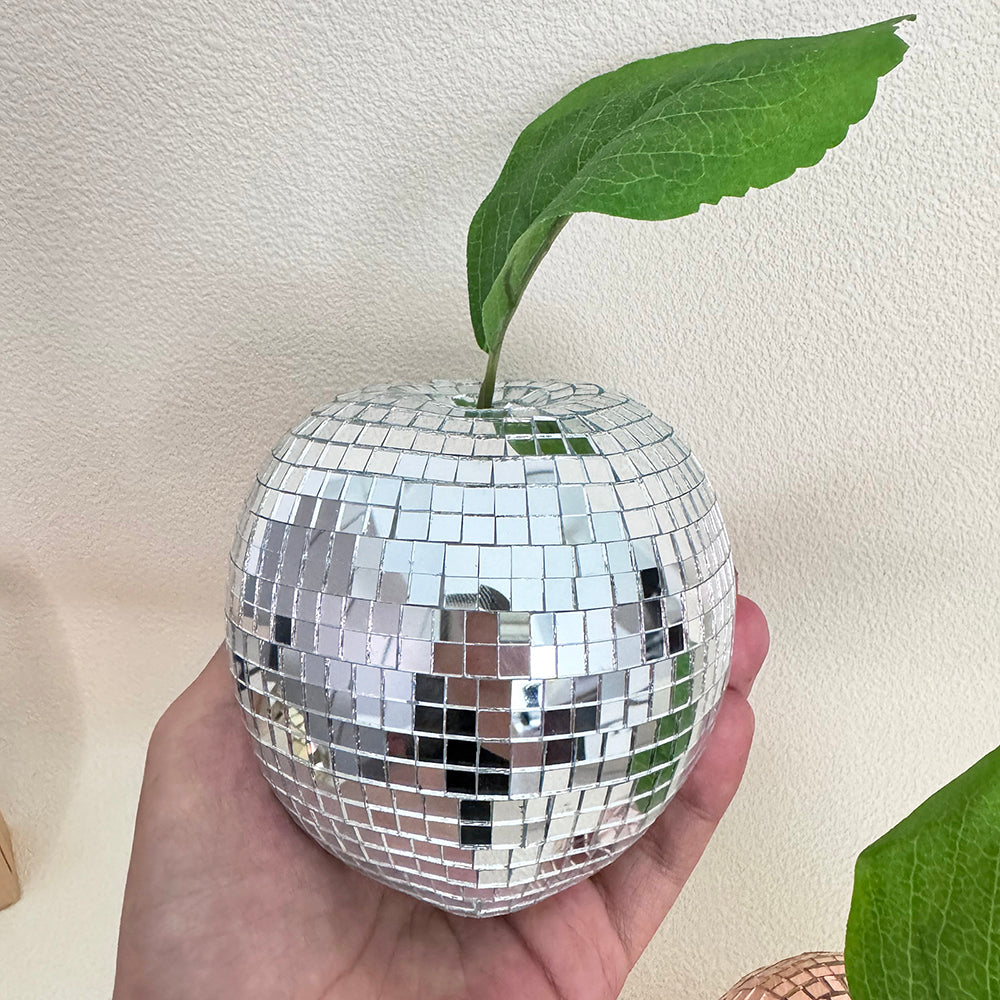 FngJiuyer Apple Disco Ball Fruit Decoration Handmade Mirror Ball