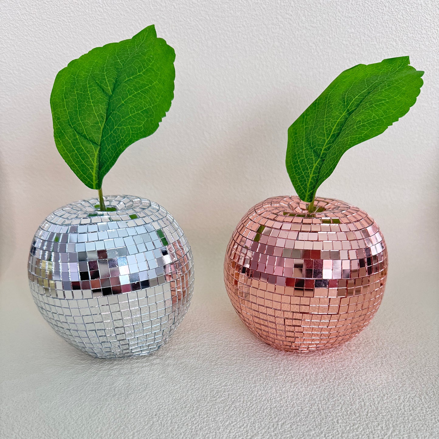 FngJiuyer Apple Disco Ball Fruit Decoration Handmade Mirror Ball