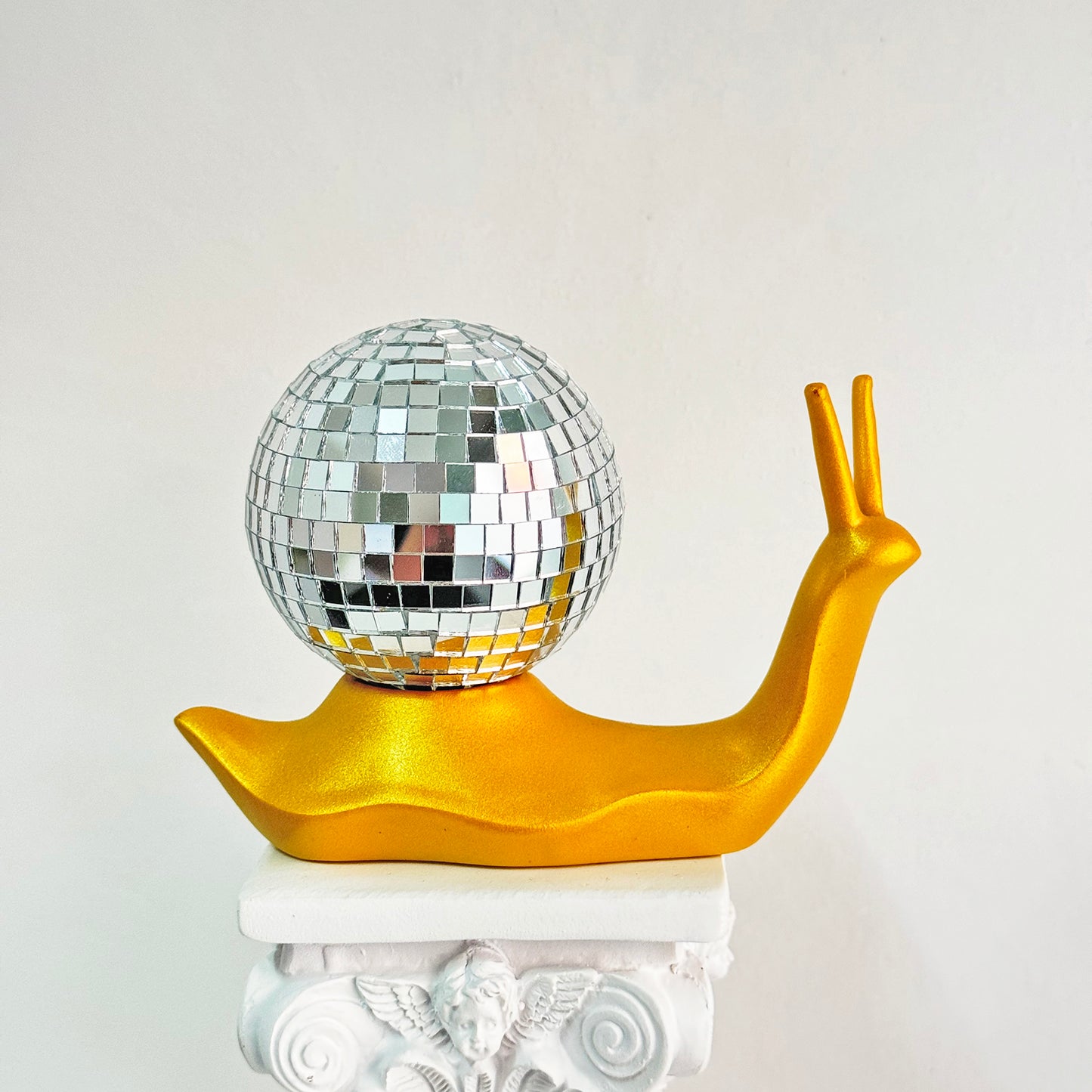 FngJiuyer Disco Snail Miniature Table Decorations Creative Disco Ball