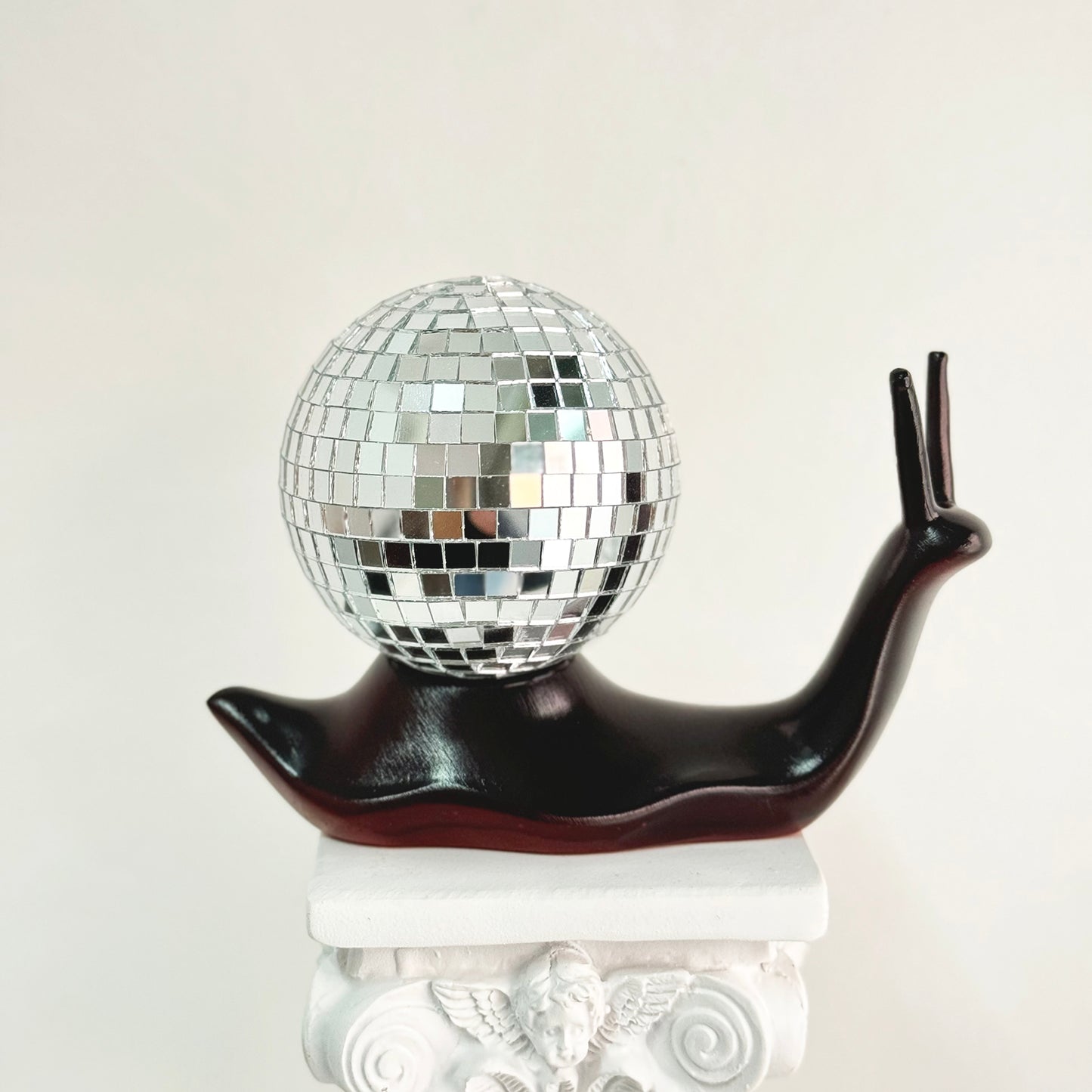 FngJiuyer Disco Snail Miniature Table Decorations Creative Disco Ball