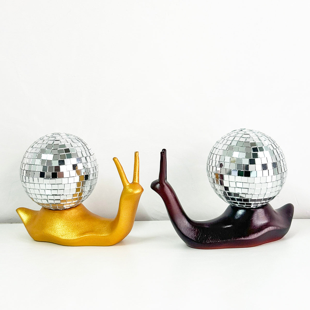 FngJiuyer Disco Snail Miniature Table Decorations Creative Disco Ball